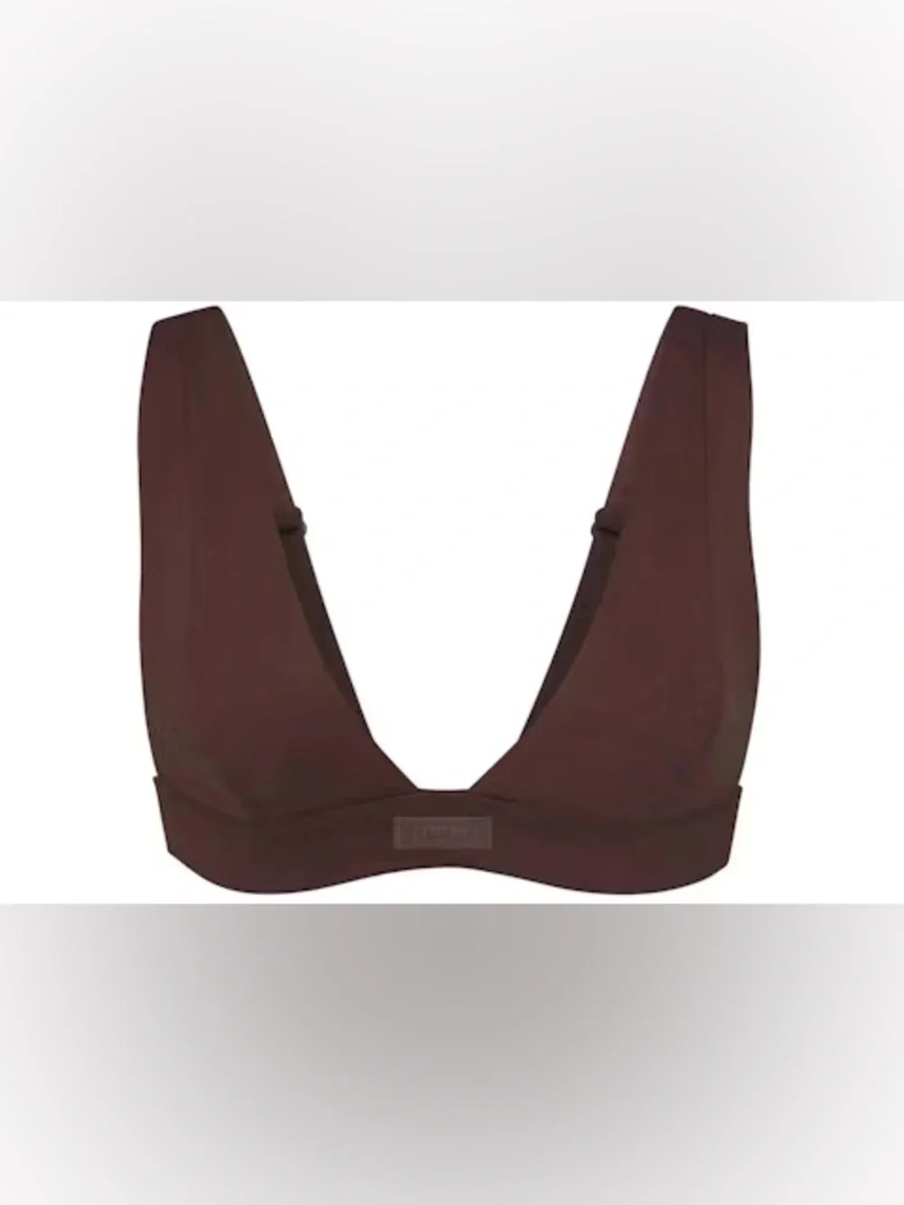 Skims Cocoa Plunge Bikini Top